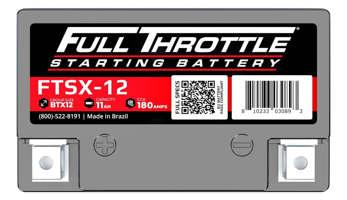 Full Throttle Starting Series High-Performance AGM Battery - FTSX-12