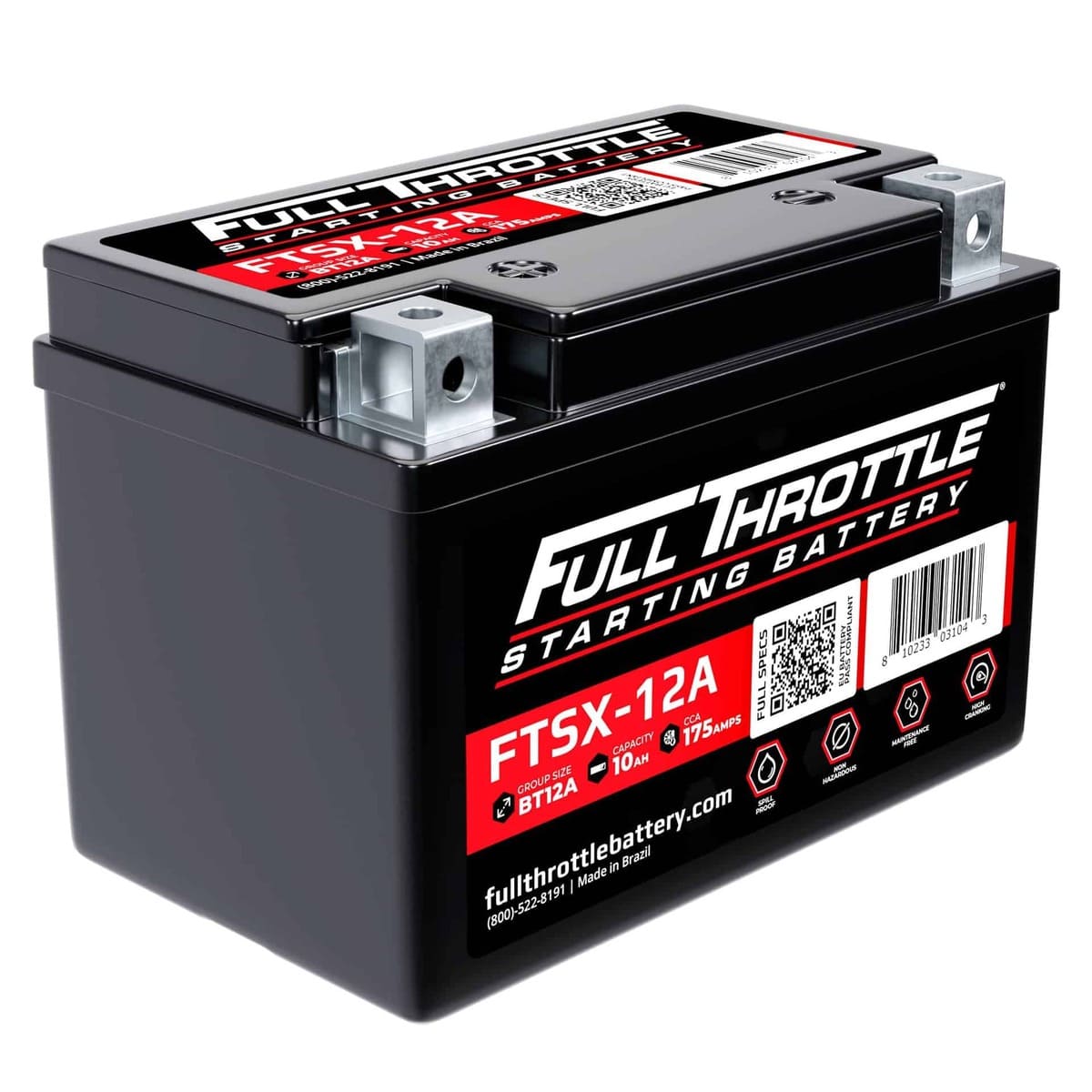 Full Throttle Starting Series High-Performance AGM Battery - FTSX-12A