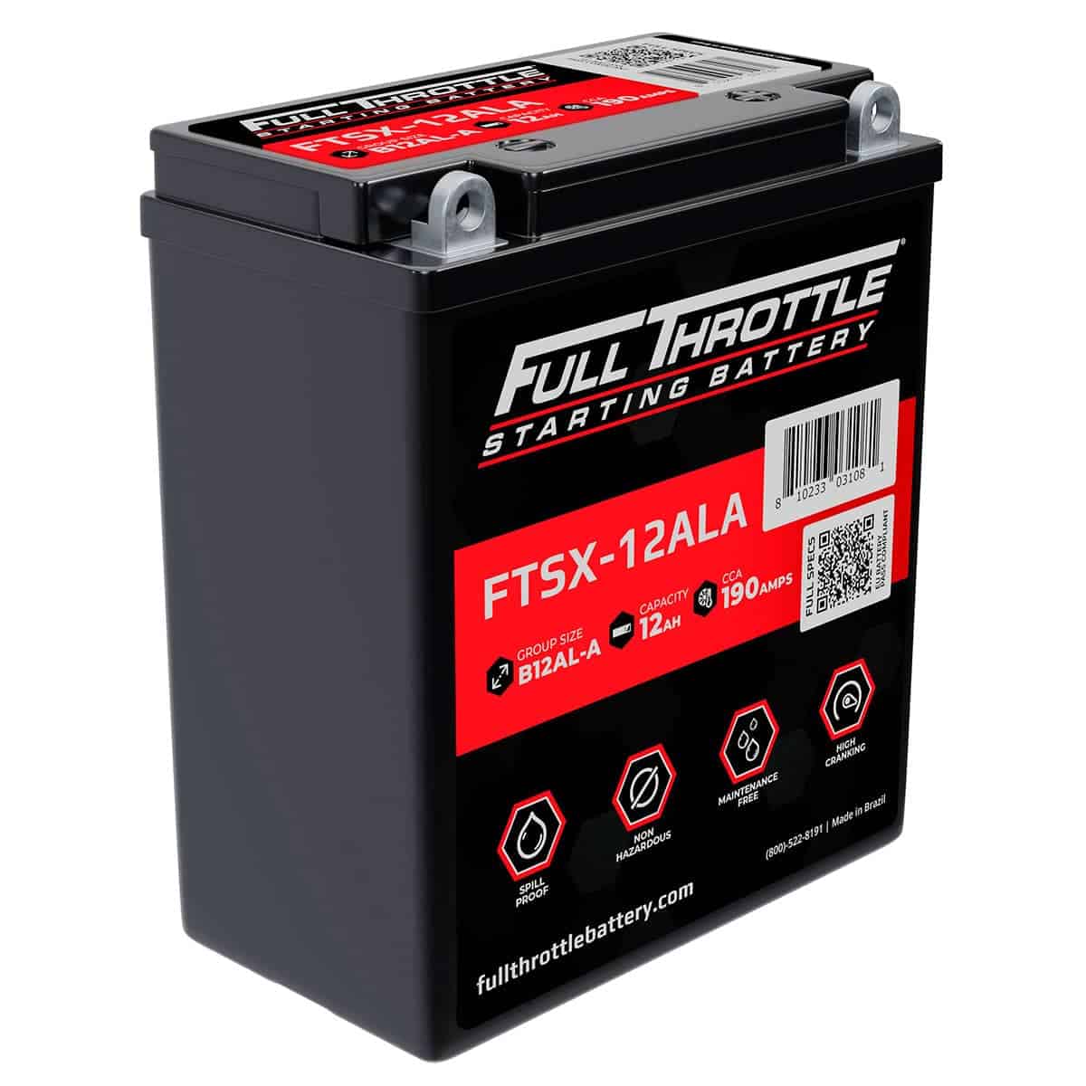 Full Throttle Starting Series High-Performance AGM Battery - FTSX-12ALA