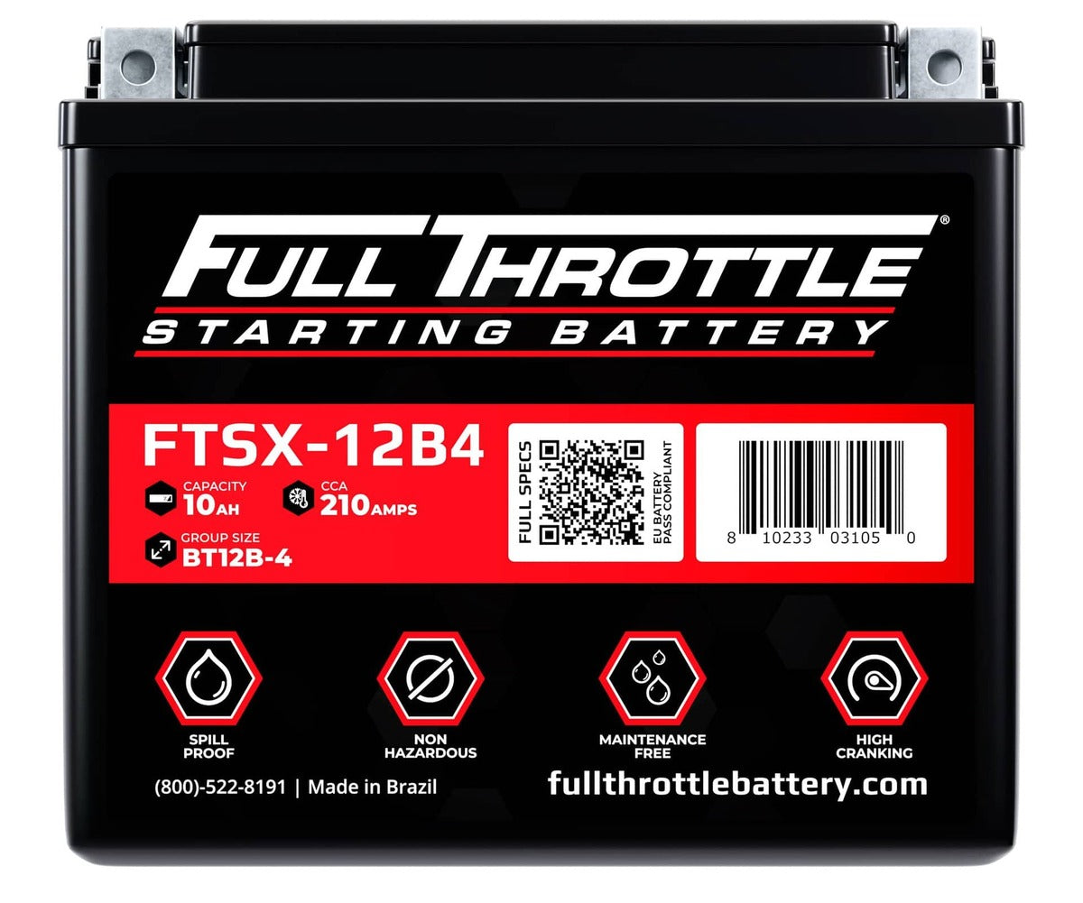 Full Throttle Starting Series High-Performance AGM Battery - FTSX-12B4