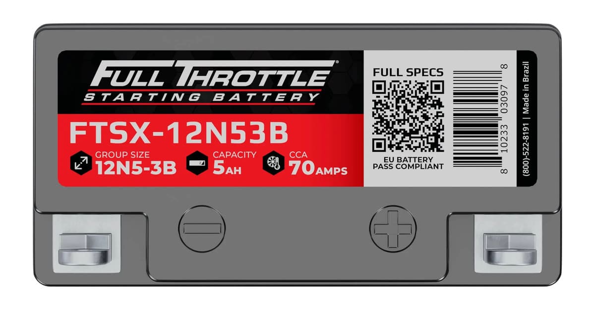 Full Throttle Starting Series High Performance AGM Battery - FTSX-12N53B