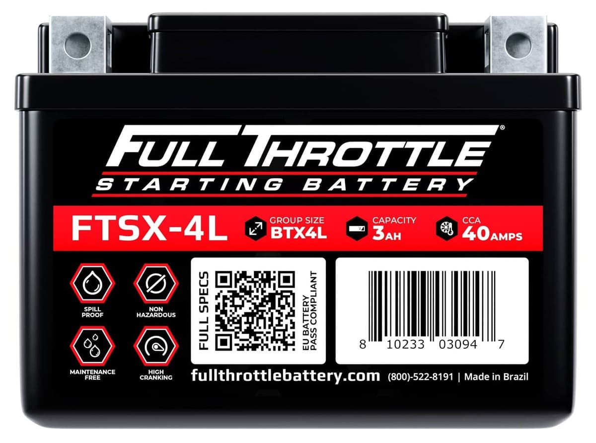 Full Throttle Starting Series High-Performance AGM Battery - FTSX-4L