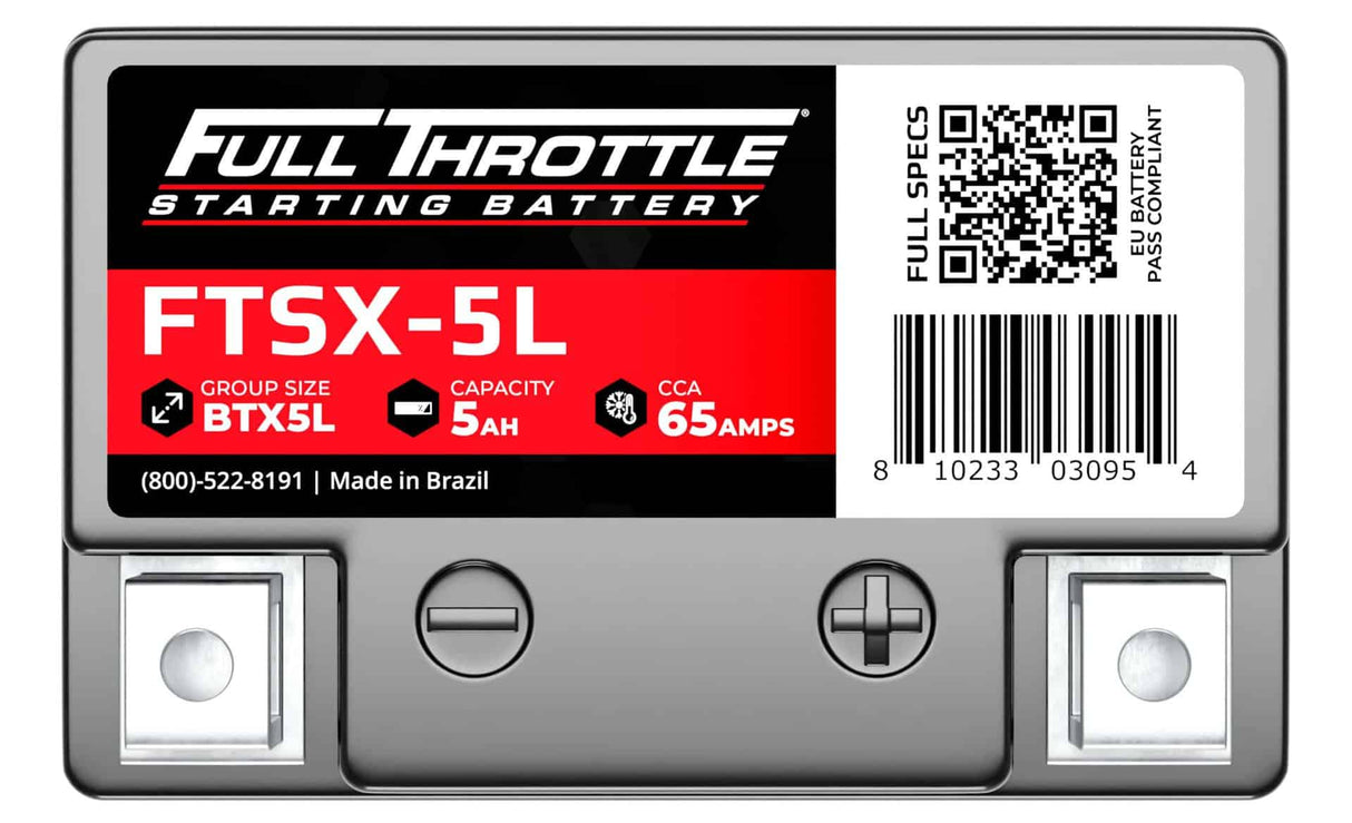 Full Throttle Starting Series High-Performance AGM Battery - FTSX-5L
