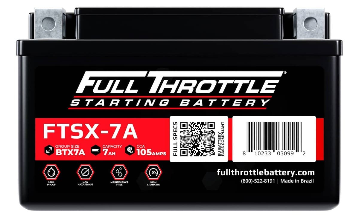 Full Throttle Starting Series High-Performance AGM Battery - FTSX-7A