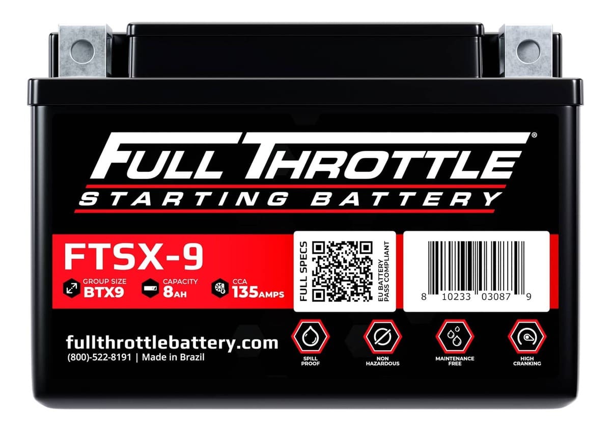 Full Throttle Starting Series High-Performance AGM Battery - FTSX-9