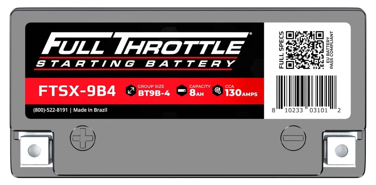 Full Throttle Starting Series High-Performance AGM Battery - FTSX-9B4