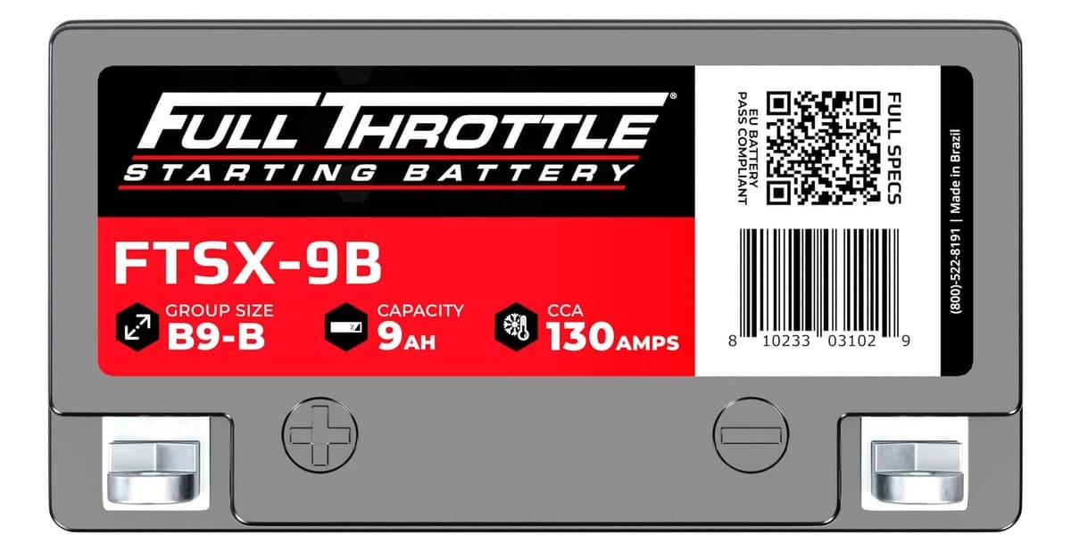 Full Throttle Starting Series High Performance AGM Battery - FTSX-9B