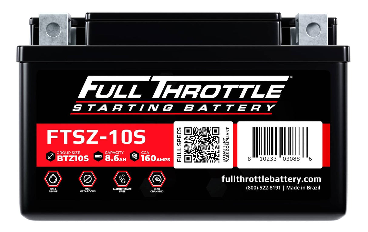 Full Throttle Starting Series High-Performance AGM Battery - FTSZ-10S
