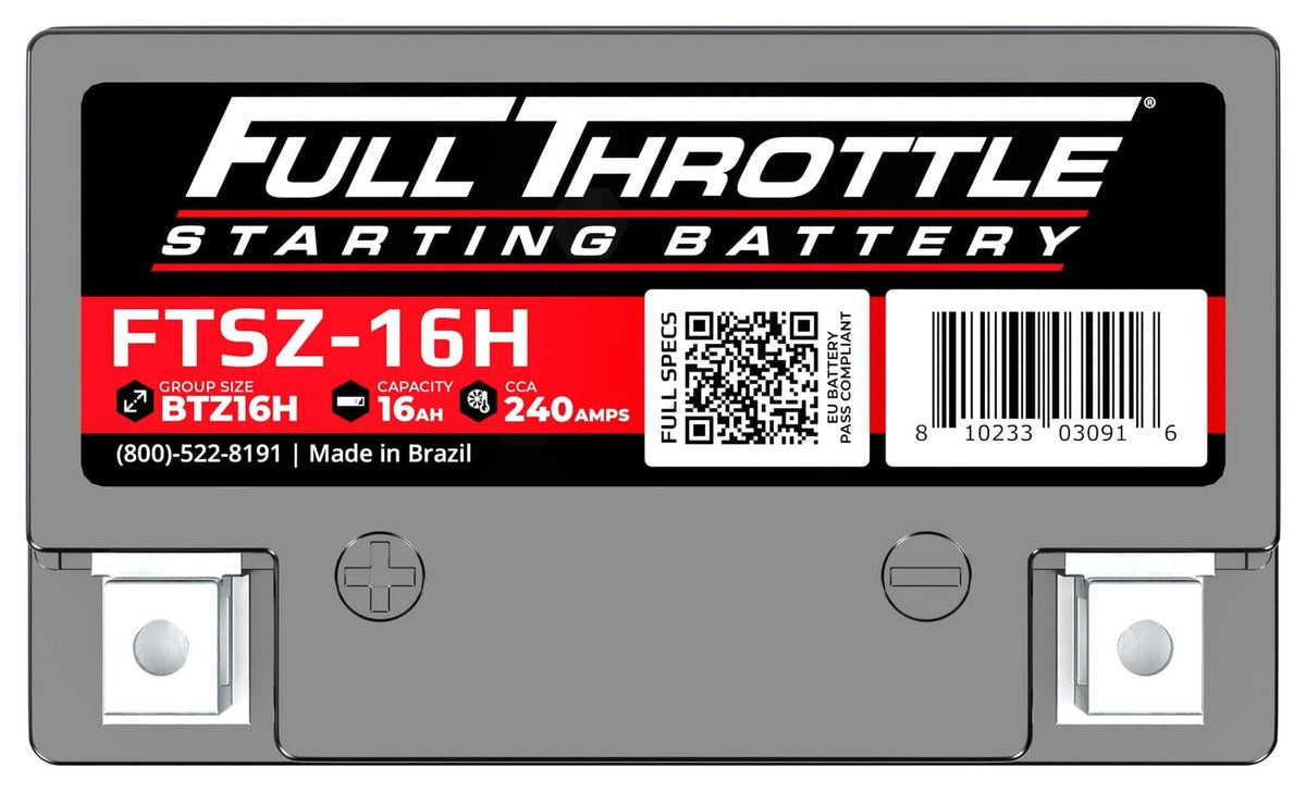 Full Throttle Starting Series High Performance AGM Battery - FTSZ-16H