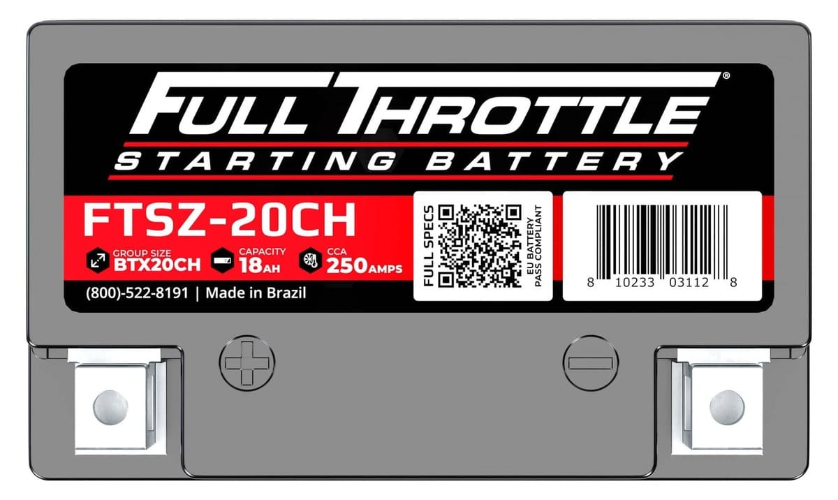 Full Throttle Starting Series High Performance AGM Battery - FTSZ-20CH