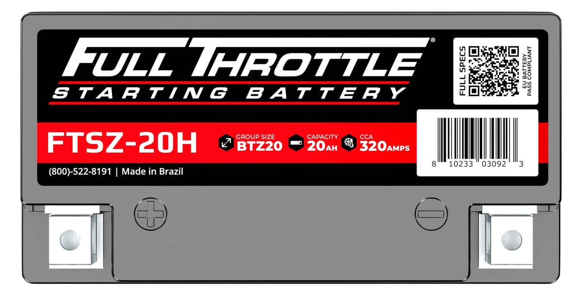 Full Throttle Starting Series High Performance AGM Battery - FTSZ-20H