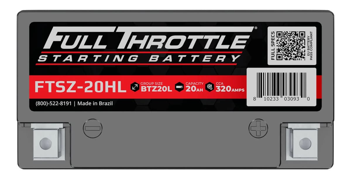 Full Throttle Starting Series High Performance AGM Battery - FTSZ-20HL
