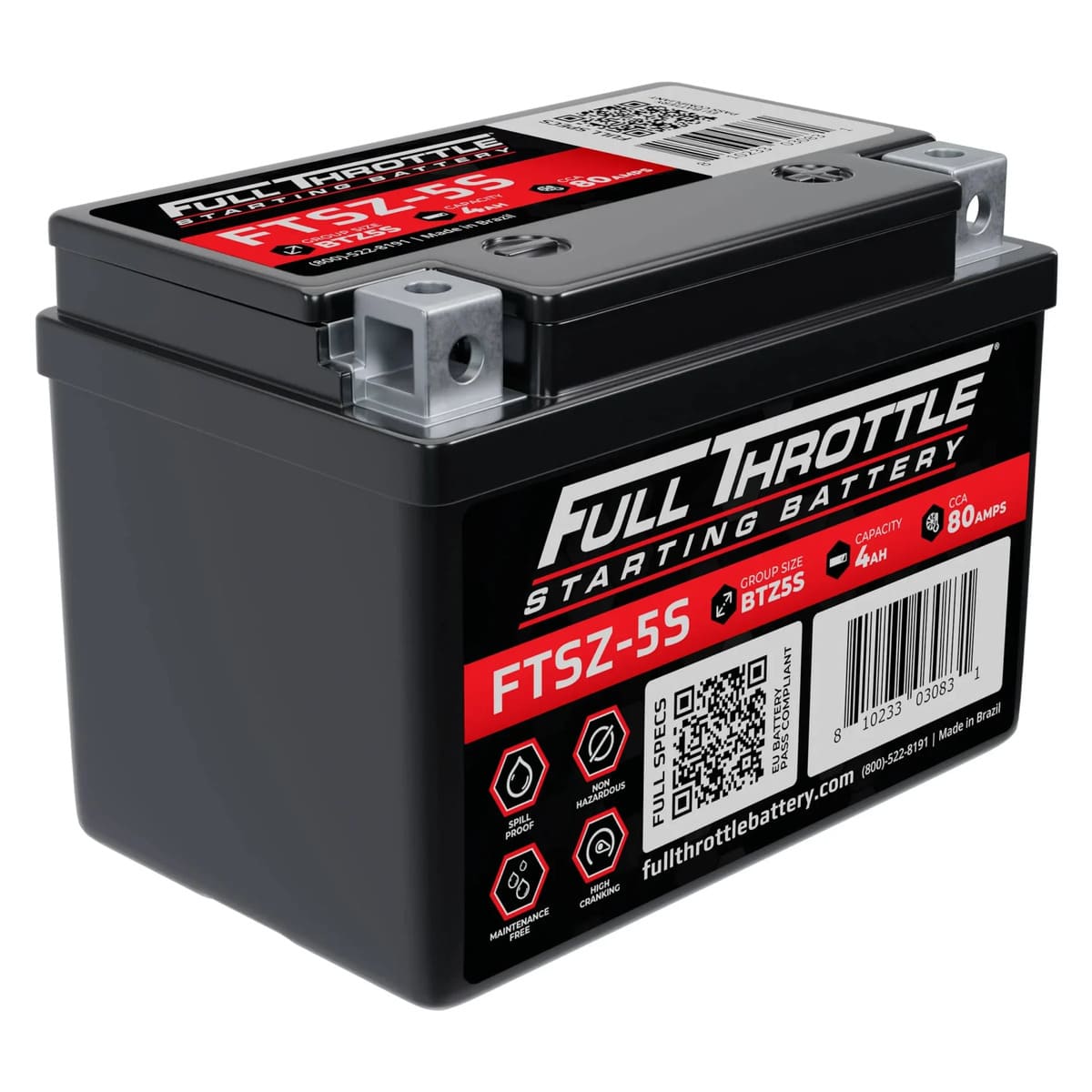 Full Throttle Starting Series High-Performance AGM Battery - FTSZ-5S