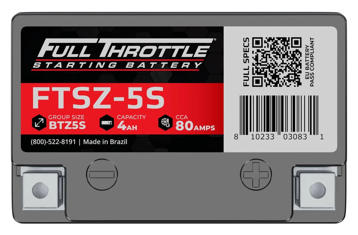 Full Throttle Starting Series High-Performance AGM Battery - FTSZ-5S