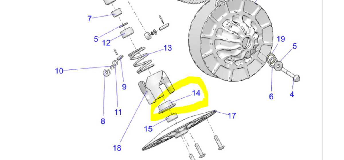 Gilomen Innovations P90X Secondary Clutch Cup-Driven Spring