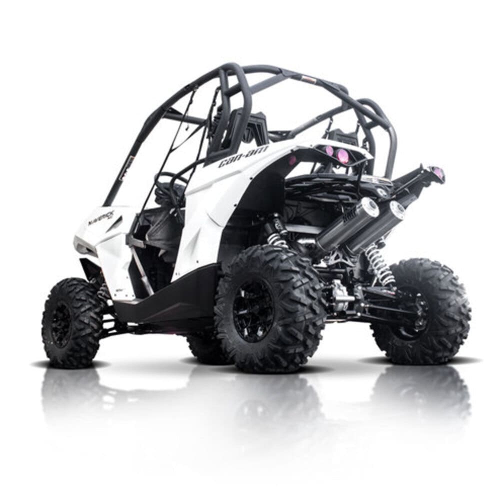 HMF '13-'18 Can-Am Maverick Titan-XL Dual Slip On Exhaust Systems -Blackout
