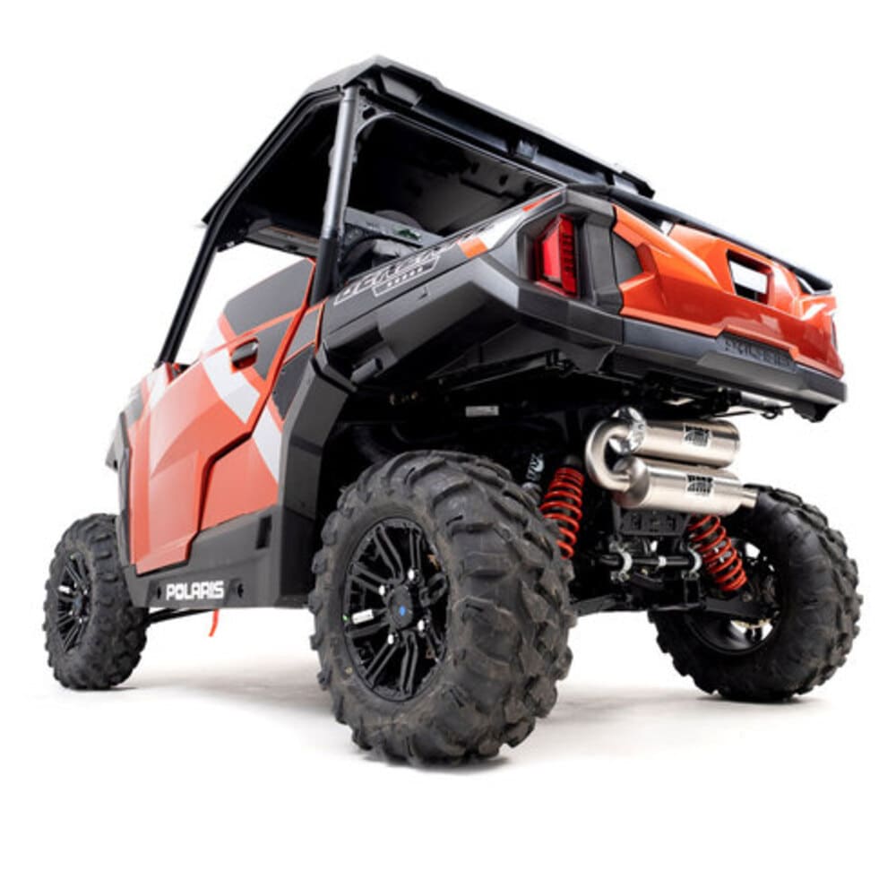 HMF '16-'23 Polaris General Titan-QS Twin Loop Exhaust Systems - Blackout