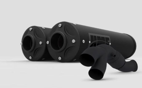 HMF Can-Am Maverick R Big Core Dual Turbo Back Exhaust Systems - BlackOut