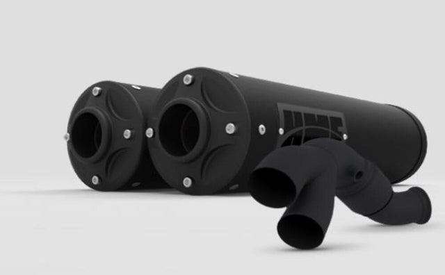 HMF Can-Am Maverick R Big Core Dual Turbo Back Exhaust Systems - BlackOut