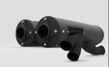 HMF Can-Am Maverick R Big Core Dual Turbo Back Exhaust Systems - BlackOut