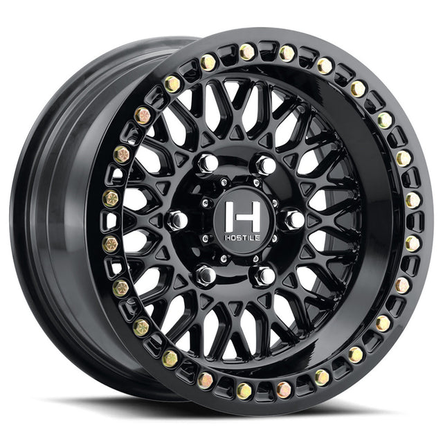 Hostile H301 Jackal 6 Lug Beadlock - Gloss Ashpalt
