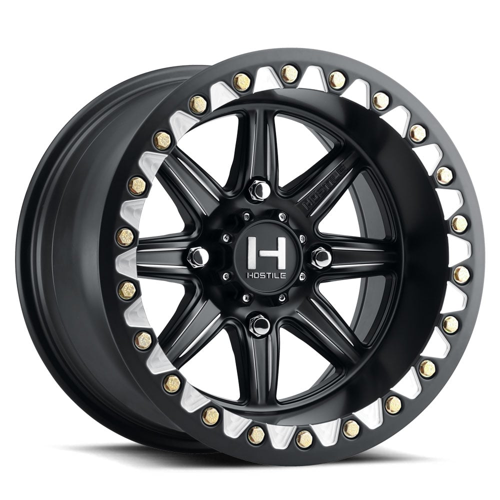 Hostile H309 Alpha UTV Wheel with Beadlock - Satin Black Milled