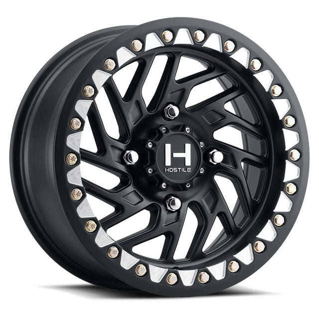 Hostile H316 Jigsaw UTV Wheel with Beadlock - Satin Black