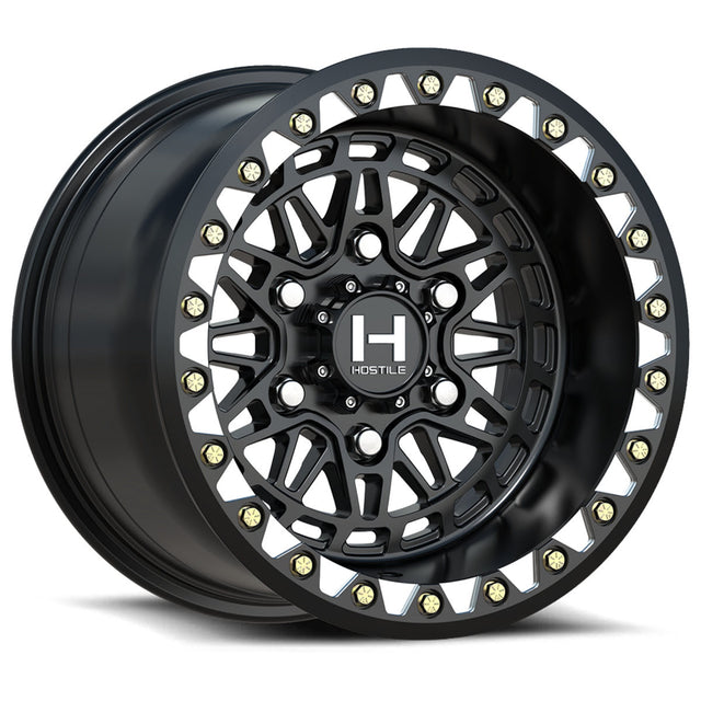 Hostile H350 Apex 6 Lug Beadlock Wheel - Satin Asphalt
