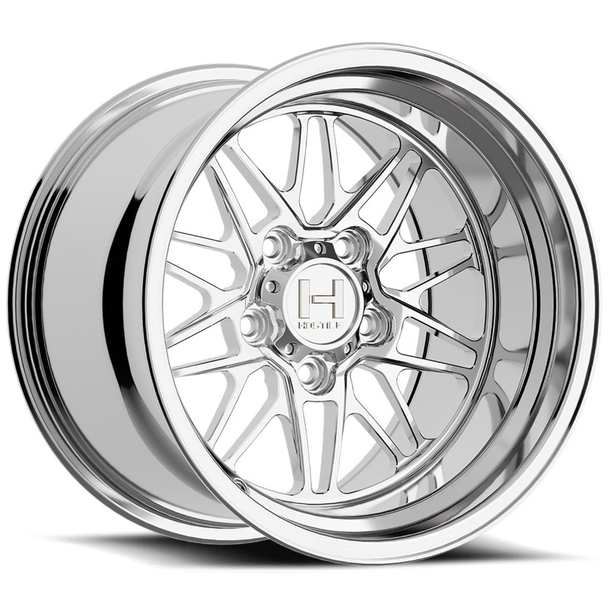Hostile HF26 Gecko 5 Lug UTV Wheel - Polished