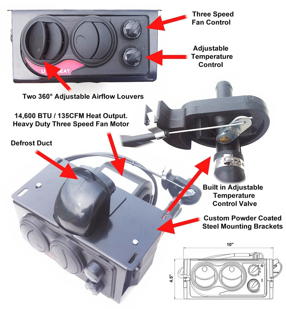 Ice Crusher Heater '06-'13 Yamaha Rhino Cab Heater