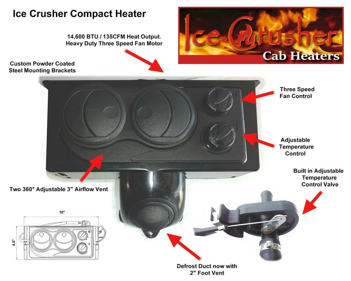 Ice Crusher Heater '08-'19 Kubota RTV500 Cab Heater