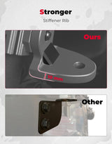 Kemimoto Polaris Ranger UTV Flag Mounts Pro-Fit Cage Whip Light