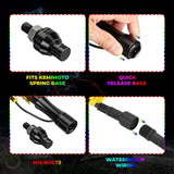 Kemimoto Polaris Ranger 4ft Black Limited LED Whip Light w/ RF Remote Control - 2Pcs