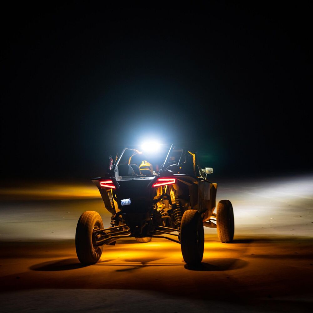 KC HiLiTES '25 Polaris RZR Turbo R Rear-Facing Multi-Function LED Light Chase Bar Kit
