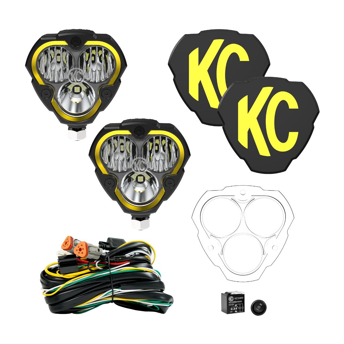KC HiLiTES Can-Am Maverick R A-Pillar Ditch Mount & Lights Bundle