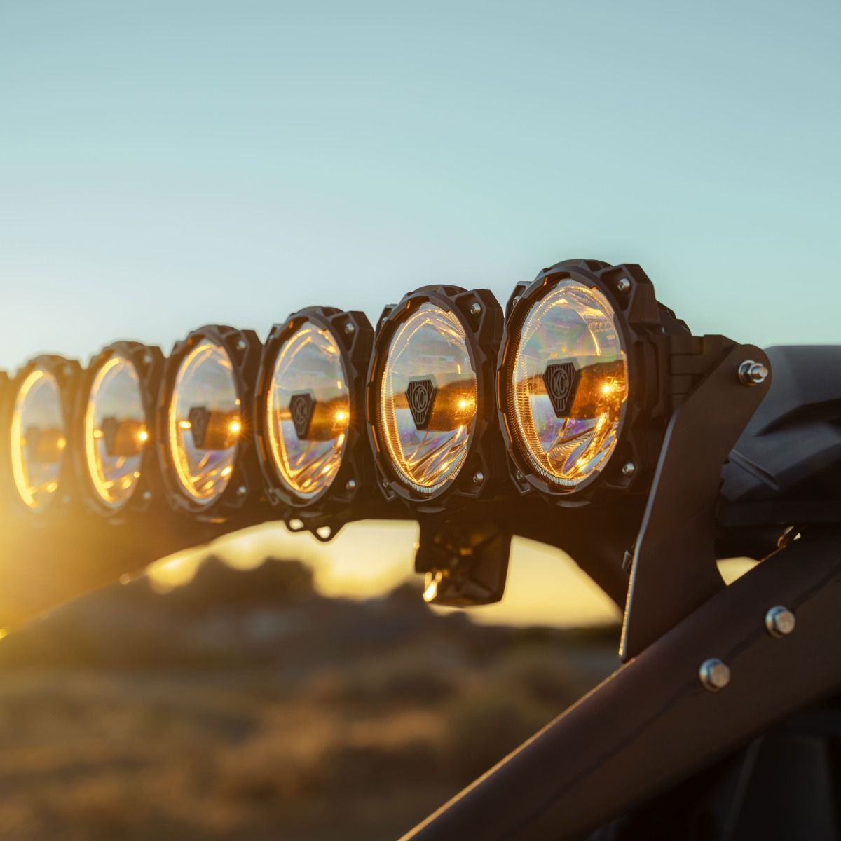 KC HiLiTES Can-Am Maverick R Overhead Mount & Gravity LED Light Bar Bundle