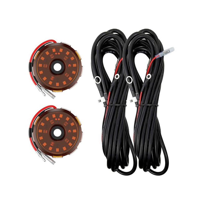 KC HiLiTES Cyclone V2 5.0 Meters Long Two Light Kit - Amber