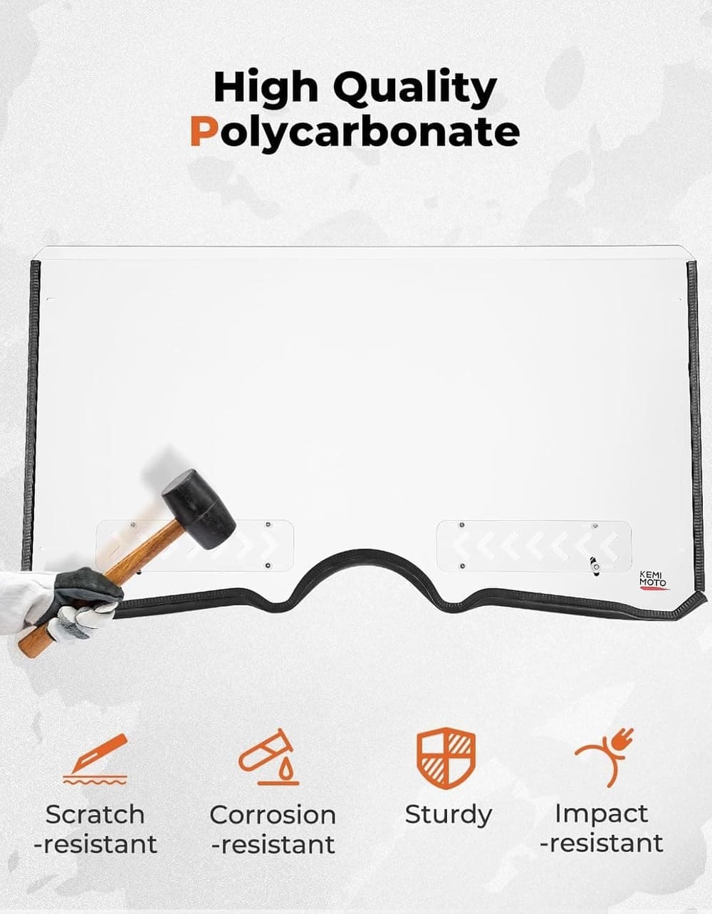 Kemimoto '04-'13 Yamaha Rhino 700 Full Windshield