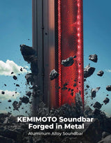 Kemimoto 1.25" - 2' Roll Bar 10 Speaker Aluminum RGB Sound Bar