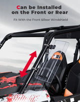 Kemimoto 1.5"-2.2" Roll Bar UTV Side Wind Deflectors - 2 Pcs