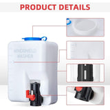 Kemimoto 1.5L Universal Car Windshield Washer Pump Reservoir Bottle Kit