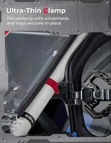 Kemimoto 1.65-2 Inch Roll Bar CNC UTV X Mirror w/ Integrated Light Mount - 1 Pair