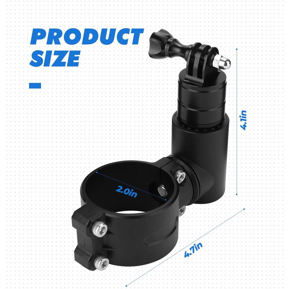 Kemimoto 1.75"-2" Roll Bar Go Pro Camera Holder