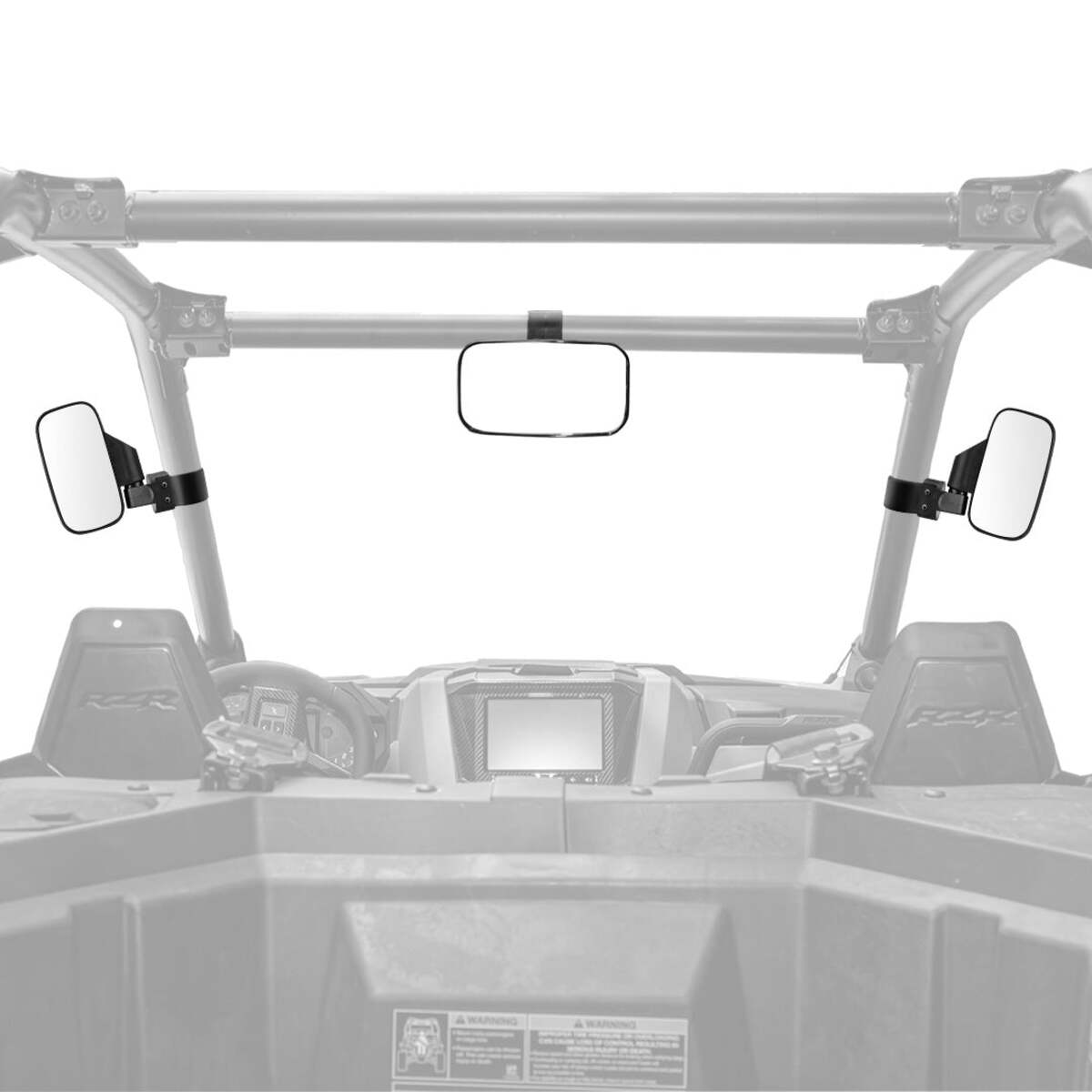 Kemimoto  1.75" to 2" Roll Bar Cage with Side Mirrors & Rear Mirror