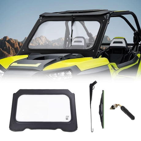 Kemimoto '14-'18 Polaris RZR XP 1000 Glass Windshield w/ Manual Wiper