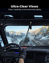 Kemimoto '14-'18 Polaris RZR XP 1000 Glass Windshield w/ Manual Wiper