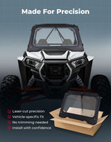 Kemimoto '14-'18 Polaris RZR XP 1000 Glass Windshield w/ Manual Wiper