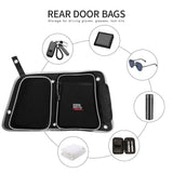 Kemimoto '14-'19 Polaris RZR Rear Door Bags with Knee Pad