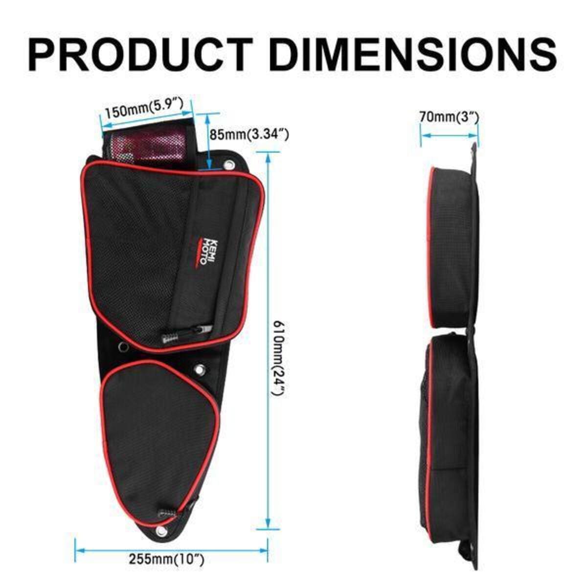 Kemimoto '14-'22 Polaris RZR XP 1000 Front Side Door Bags & Side Nerf Bars Rock Sliders