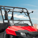 Kemimoto '14-'23 Honda Pioneer 700 3-in-1 Flip Windshield & Rear Panel w/Open Window